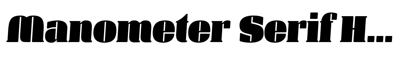 Manometer Serif High Oblique